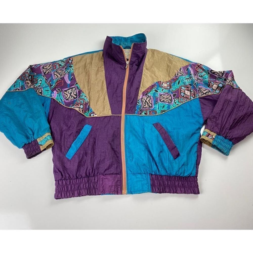 Vintage Westside Connection Windbreaker Womens Small Multicolor Floral Paisley B